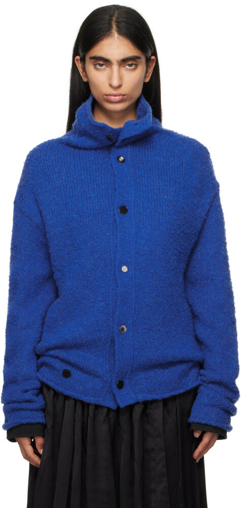 ADER error Blue Turtleneck Cardigan Cover