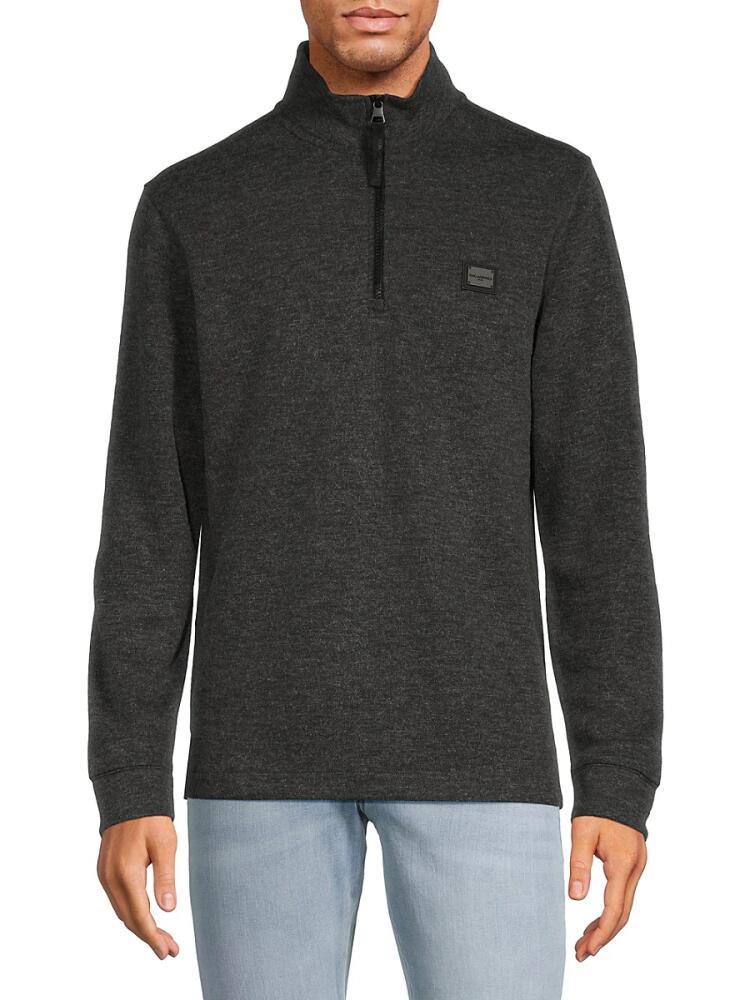 Karl Lagerfeld Paris Men's Heathered Pullover - Grey Cover