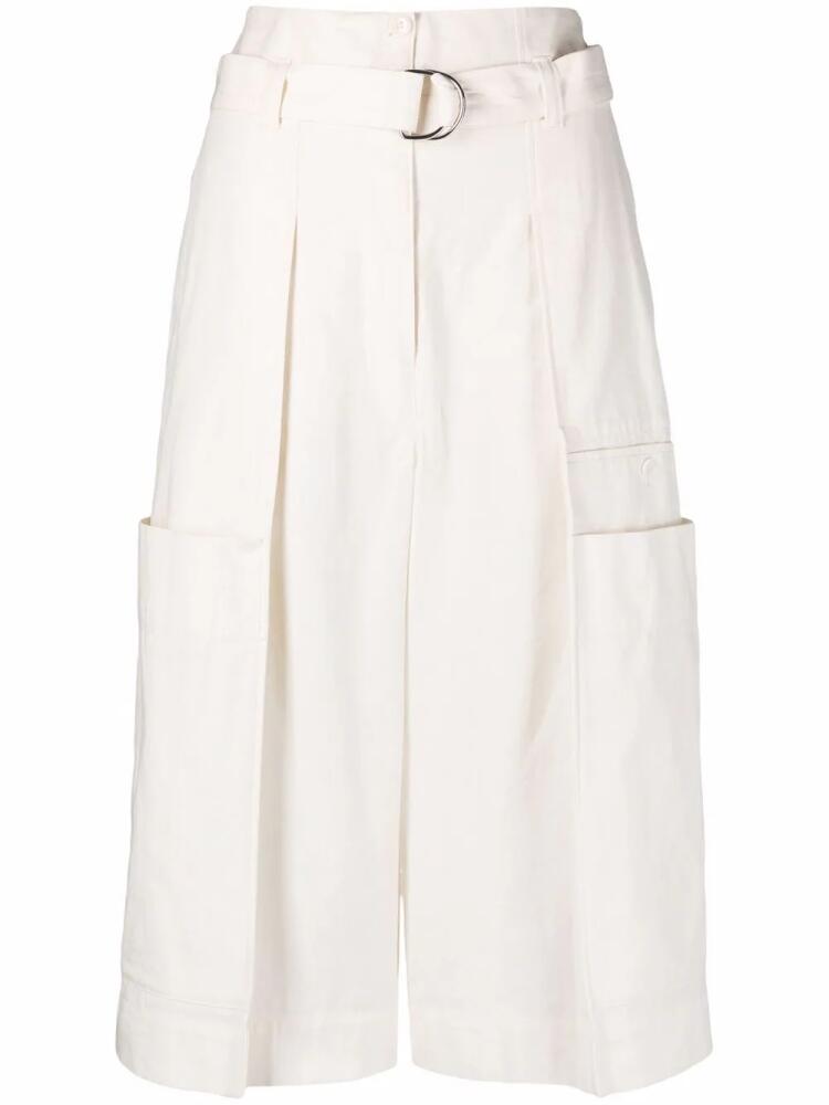 LEMAIRE belted capri shorts - White Cover