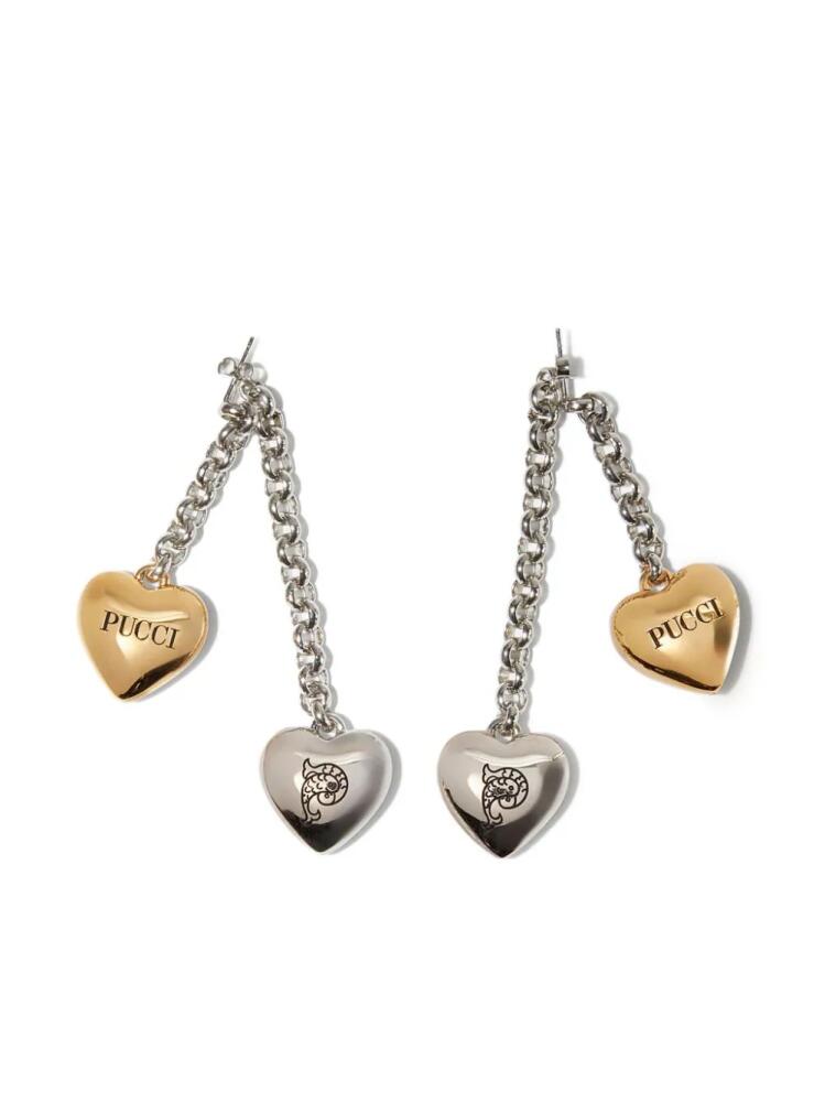 PUCCI heart-charm drop earrings - Silver Cover