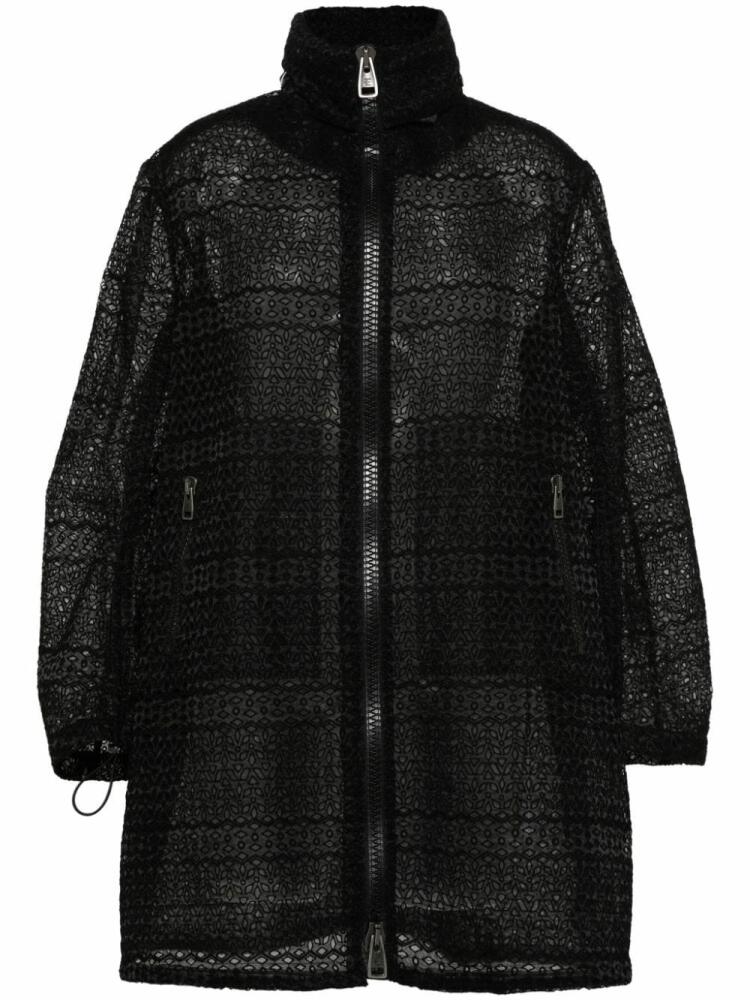 Ermanno Scervino broderie-anglaise parka coat - Black Cover