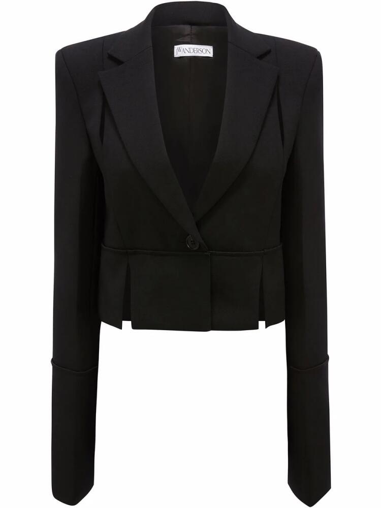 JW Anderson split-sleeve cropped blazer - Black Cover