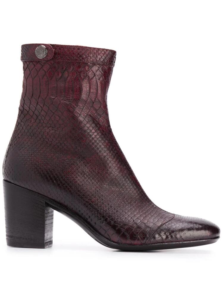 Alberto Fasciani Amina snakeskin-effect boots - Red Cover