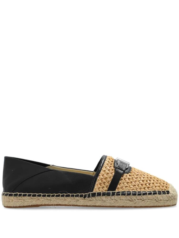 Michael Michael Kors logo-plaque jute espadrilles - Black Cover