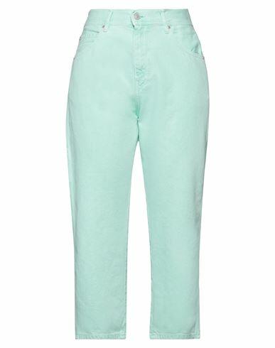 Replay Woman Pants Light green Cotton, Hemp Cover