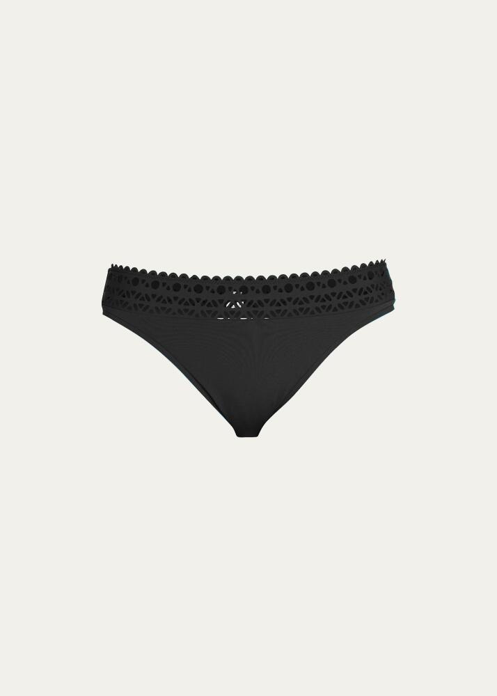 Lise Charmel Ajourage Couture Laser-Cut Low-Rise Swim Bikini Bottoms Cover