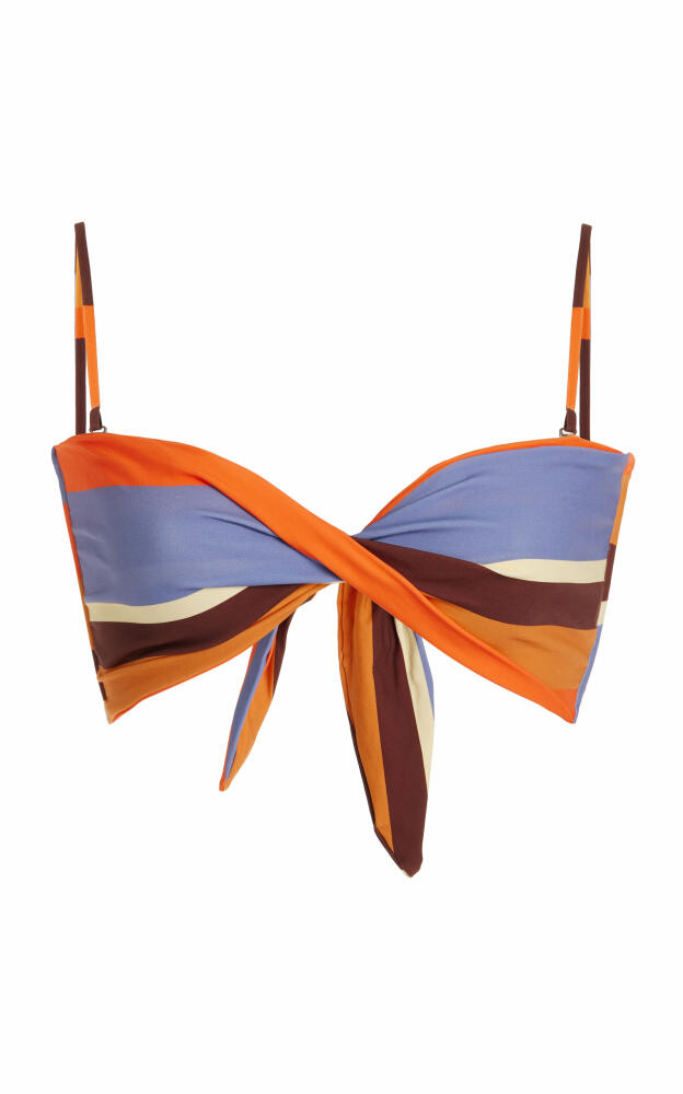 Cala de la Cruz - Tunis Twisted Bikini Top - Stripe Cover