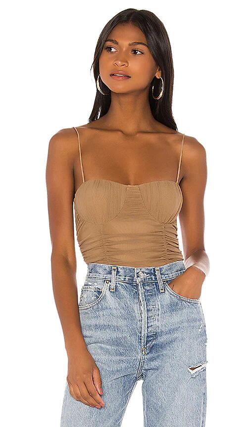 Lovers and Friends Albany Bodysuit in Taupe Cover