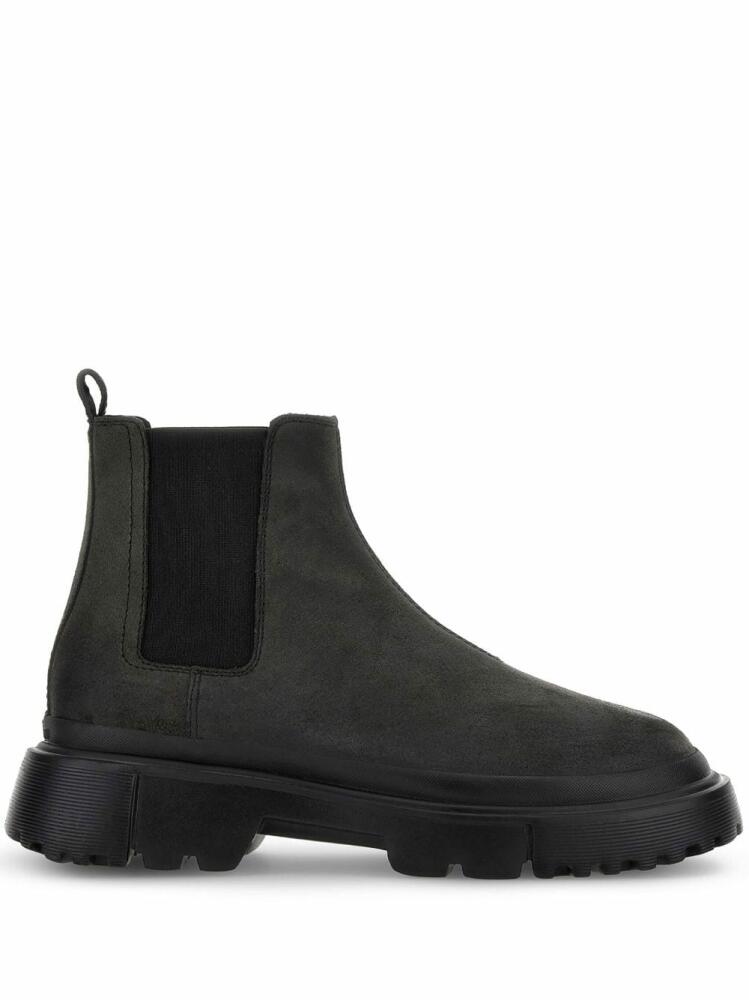 Hogan Chelsea round-toe suede boots - Black Cover