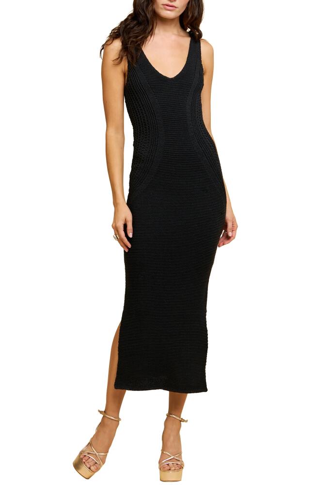 CIEBON Lilly Sleeveless Midi Sweater Dress in Black Cover