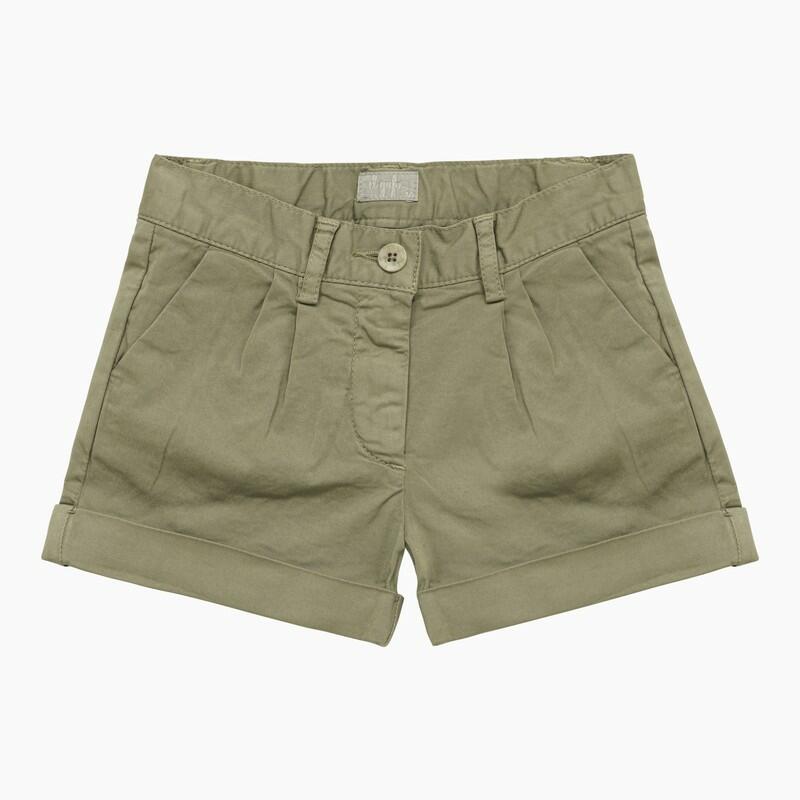 Il Gufo Sage green cotton shorts Cover