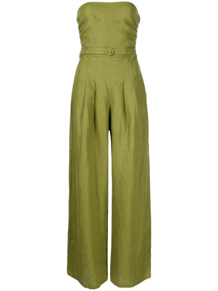 Faithfull the Brand Alegrias linen jumpsuit - Green Cover