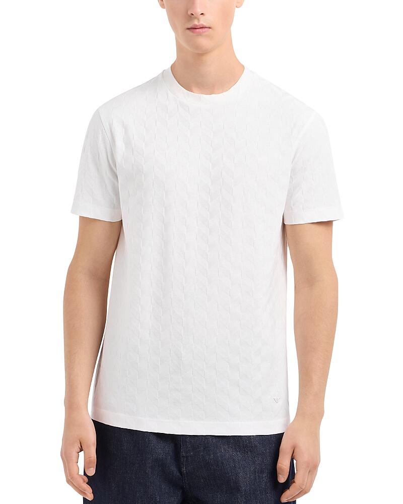 Emporio Armani Cotton Jersey Chevron Jacquard Tee Cover