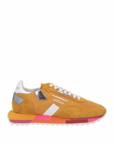 Ghōud Venice Woman Sneakers Ocher Soft Leather, Textile fibers Cover