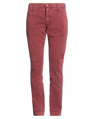 Hand Picked Man Pants Brick red Cotton, Elastane Cover