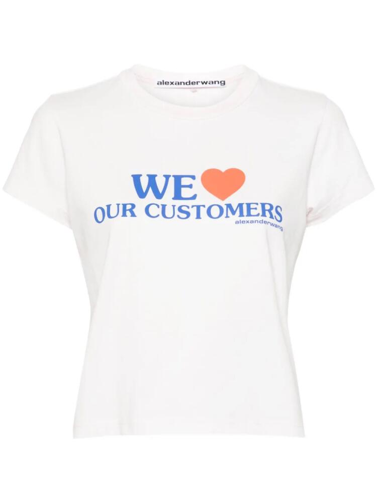 Alexander Wang We Love Our Customers-print T-shirt - Pink Cover