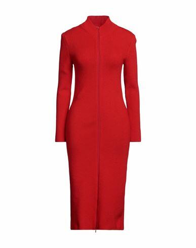 Loewe Woman Midi dress Red Wool, Polyamide, Polyurethane Cover