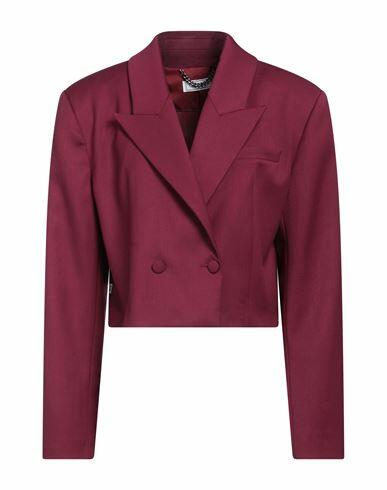 Jijil Woman Blazer Burgundy Polyester, Viscose, Elastane Cover