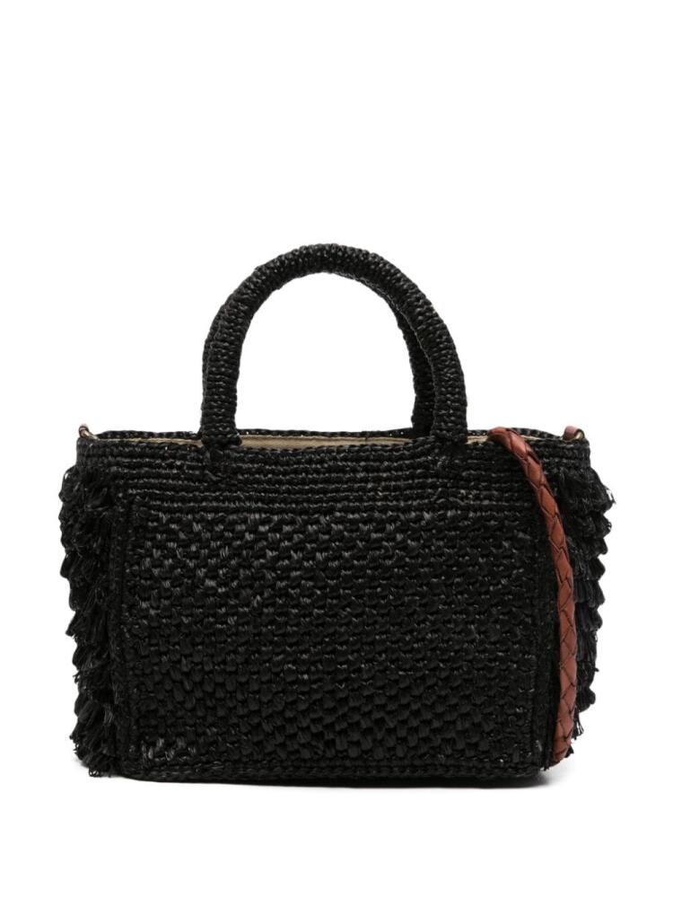 IBELIV Cocktail raffia tote bag - Black Cover