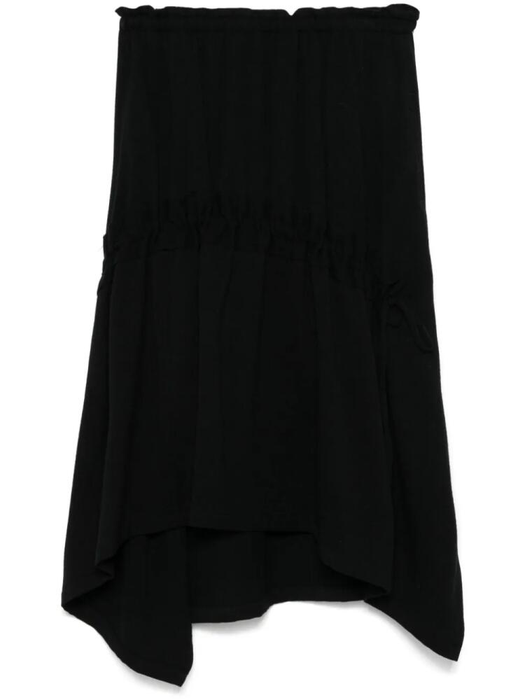 Yohji Yamamoto asymmetric midi skirt - Black Cover