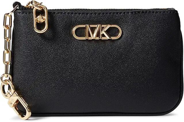 MICHAEL Michael Kors Parker Small Key Card Holder (Black) Wallet Cover