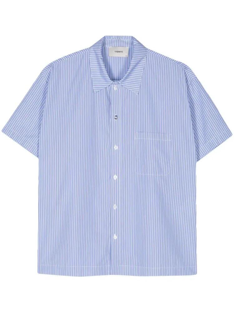 Coperni logo-button shirt - Blue Cover