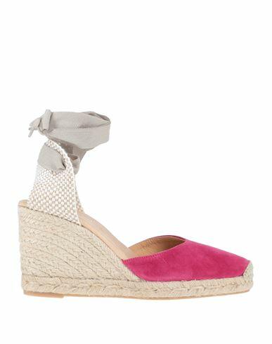 Mychalom Woman Espadrilles Fuchsia Soft Leather, Textile fibers Cover