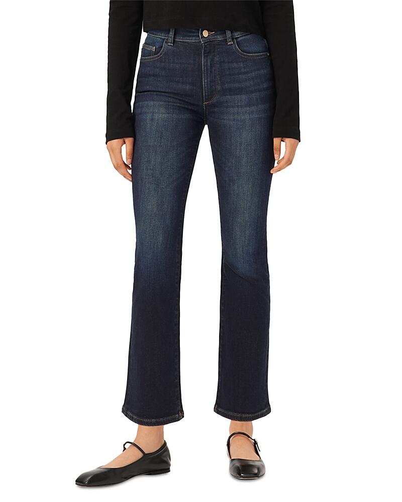 DL1961 Bridget High Rise Instasculpt Crop Bootcut Jeans in Thunderbird Cover