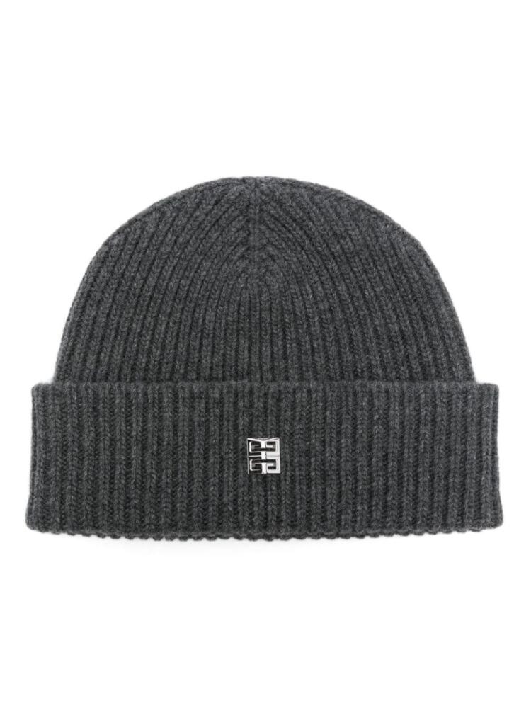 Givenchy ribbed-knit beanie hat - Grey Cover