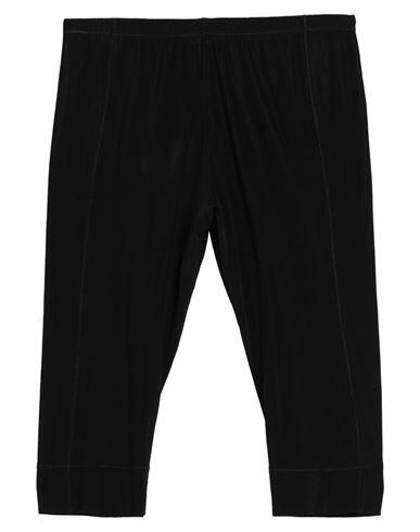 Ganni Woman Leggings Black Viscose, Elastane Cover