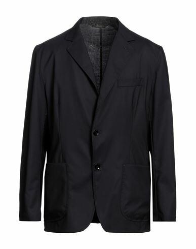 Brioni Man Blazer Midnight blue Virgin Wool, Silk Cover