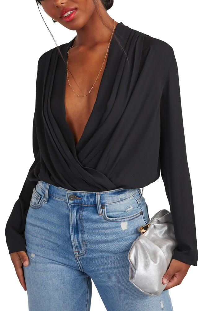 VICI Collection Attraction Surplice Neck Bodysuit in Black Cover