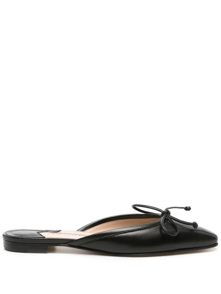 Manolo Blahnik Ballerimu leather mules - Black Cover