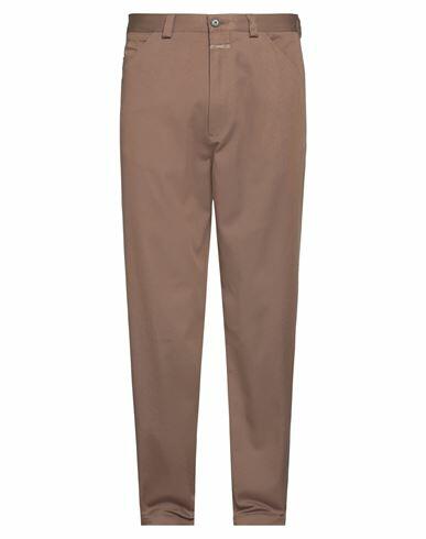 Closed Man Pants Brown Cotton, Elastane Cover