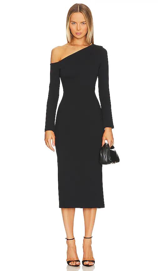 Enza Costa Exposed Shoulder Dress in Black Cover