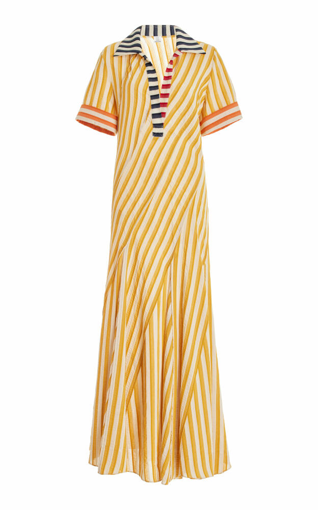 Rosie Assoulin - Plot Twist Striped Polo Midi Dress - Stripe Cover