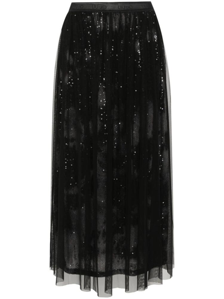 LIU JO sequin-detail tulle midi skirt - Black Cover