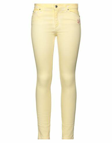 Ermanno Di Ermanno Scervino Woman Jeans Yellow Cotton, Elastane Cover