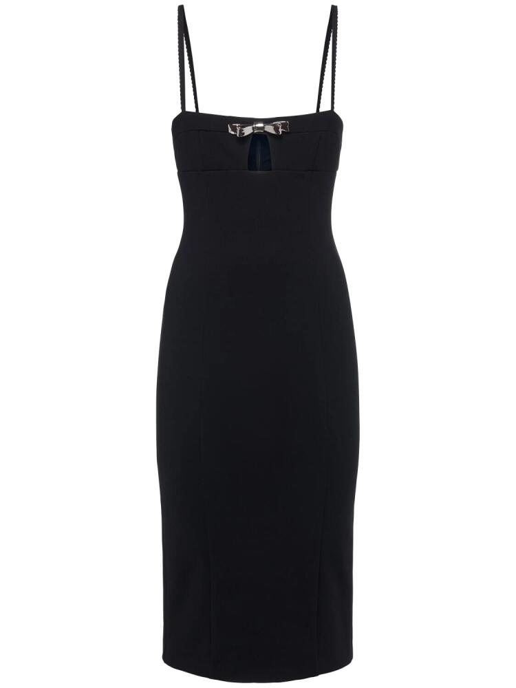 BLUMARINE Jersey Midi Dress W/bow Cover