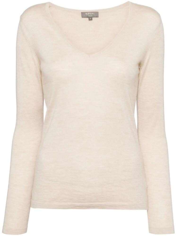 N.Peal v-neck jumper - Neutrals Cover