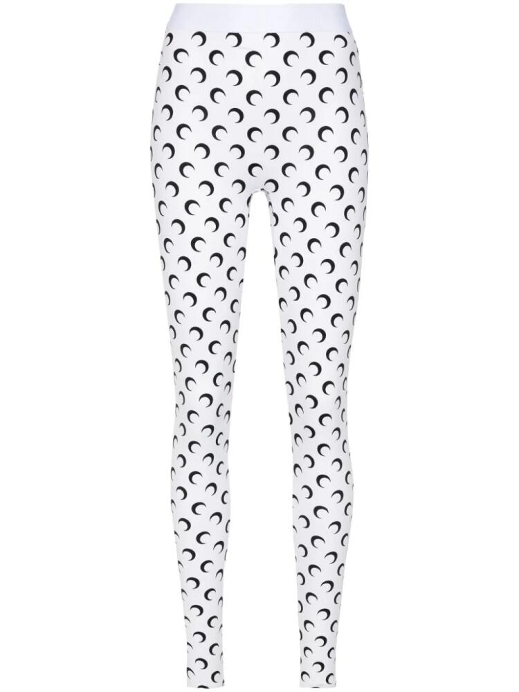 Marine Serre Recycled Moon stirrup leggings - White Cover