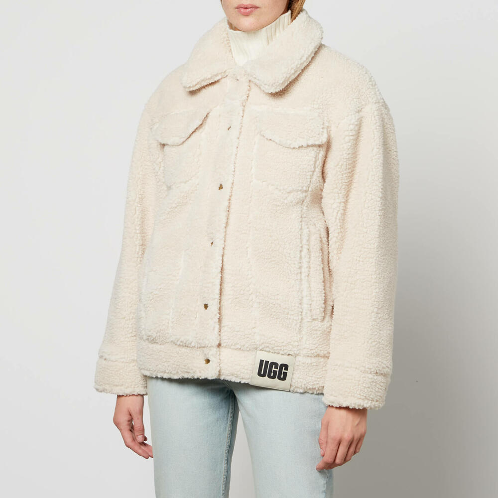 Ugg Frankie Trucker Logo-Patched Sherpa Jacket Cover