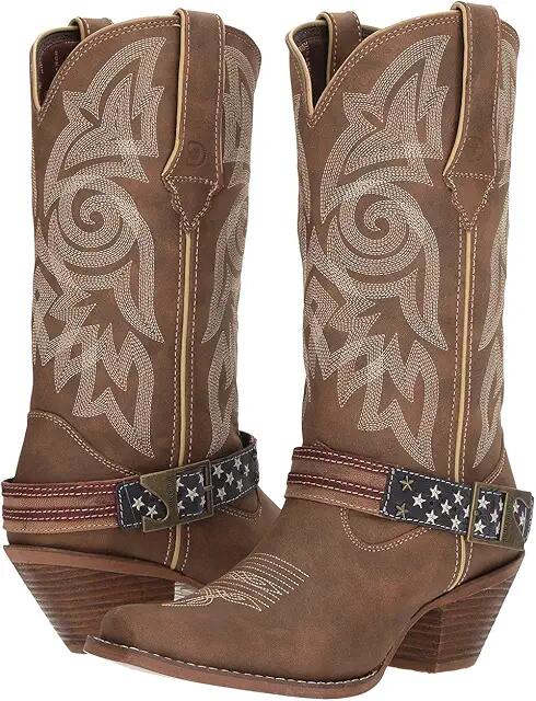 Durango Crush 12 Flag Accessory Strap (Brown/Khaki) Cowboy Boots Cover