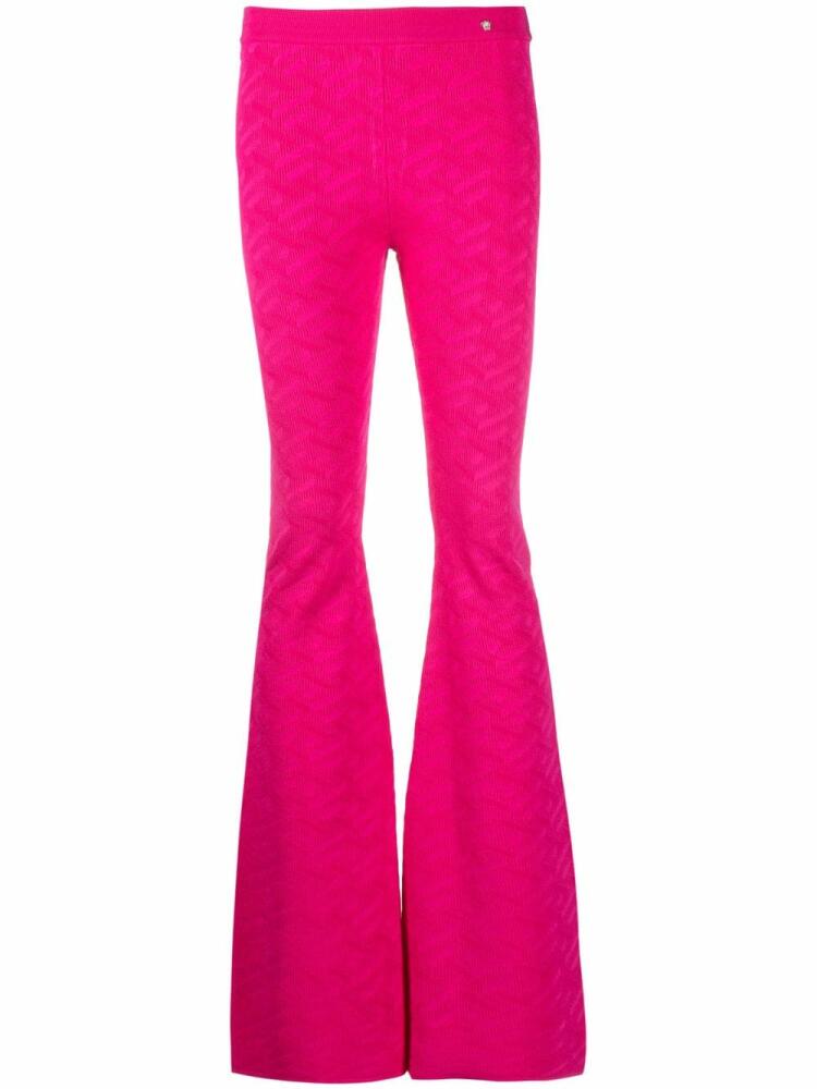 Versace La Greca-pattern flared trousers - Pink Cover