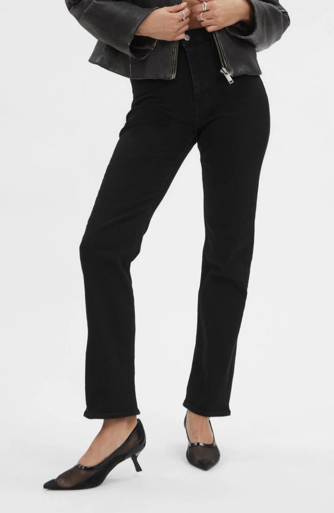 & Other Stories Slim Fit Organic Cotton Blend Crop Jeans in Rinsed Black Cover