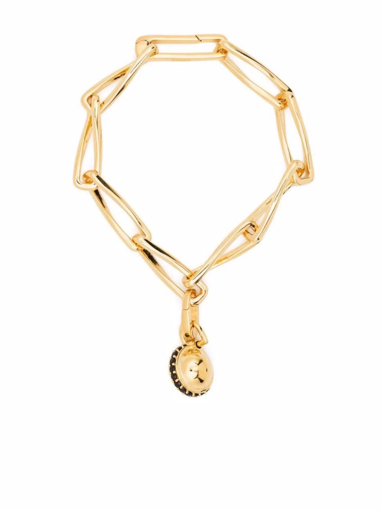 Missoma Twisted Link chain pavé sphere bracelet - Gold Cover