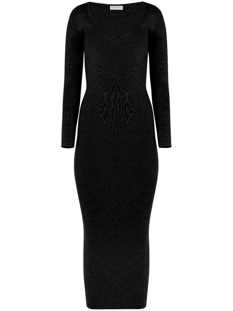 Nina Ricci V-neck long-sleeve dress - Black Cover