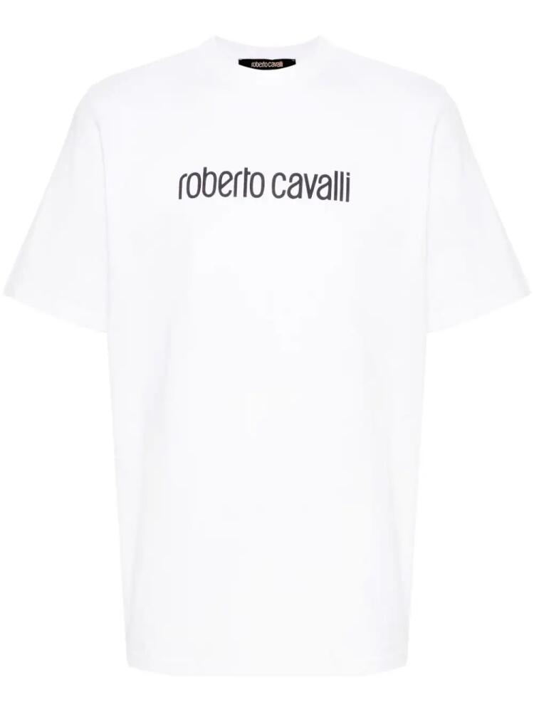 Roberto Cavalli logo-print cotton T-shirt - White Cover