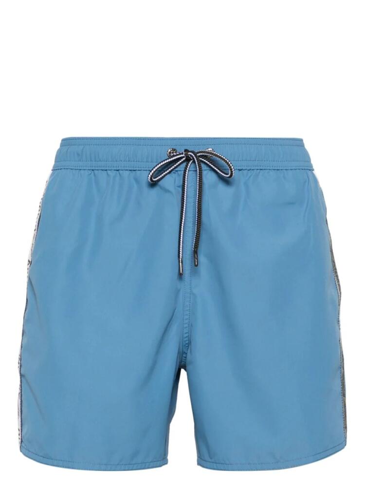 Emporio Armani logo-trim swim shorts - Blue Cover