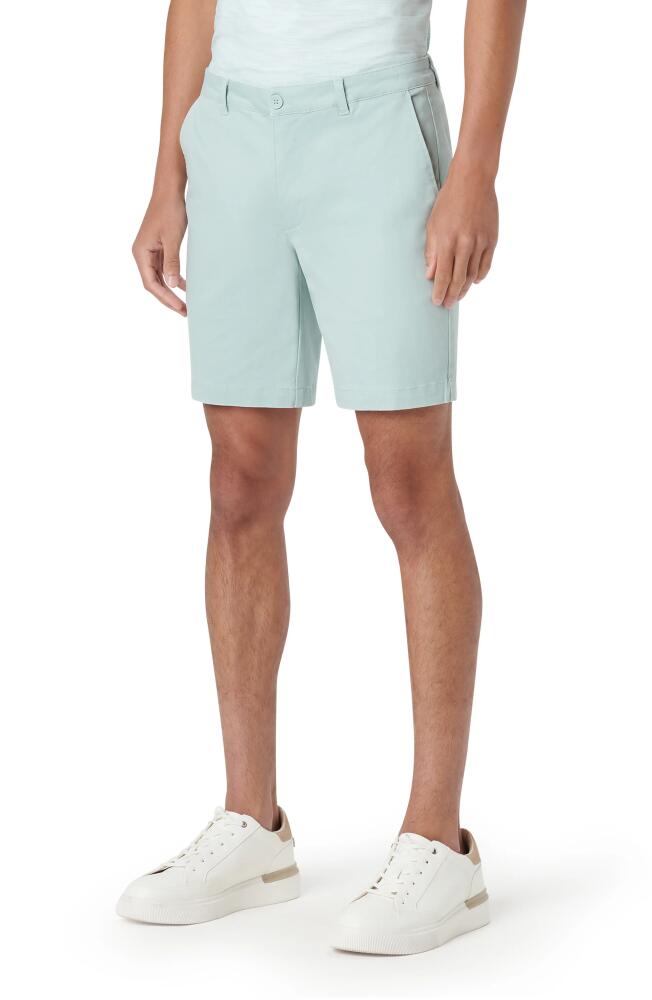 Bugatchi Theo Flat Front Stretch Chino Shorts in Seafoam Cover